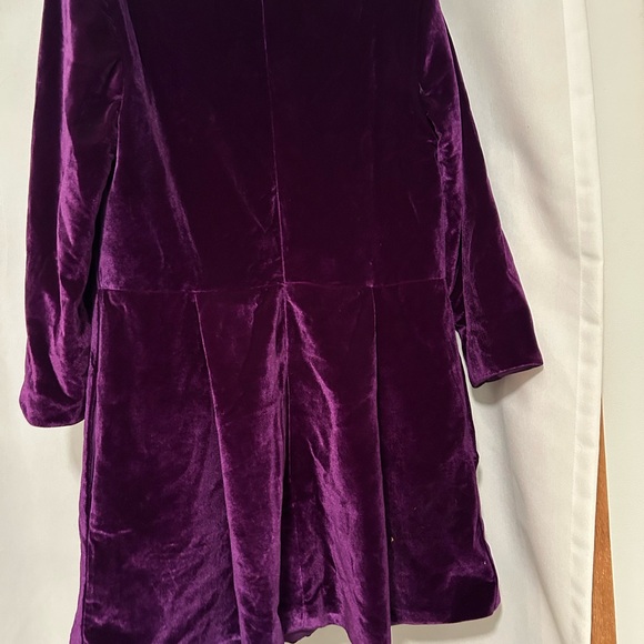 Purple Velvet Dress with Rhinestone Neckline. New no tags. - Picture 2 of 4